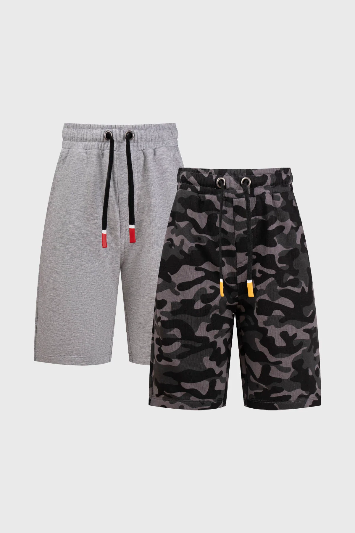 Bermuda Niño Bipack Gris Melange