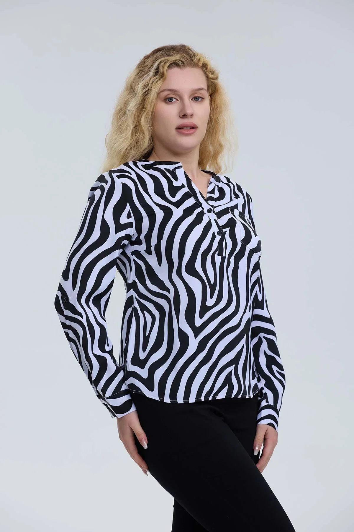 Blusa Mujer Satín Blanco - Image 2