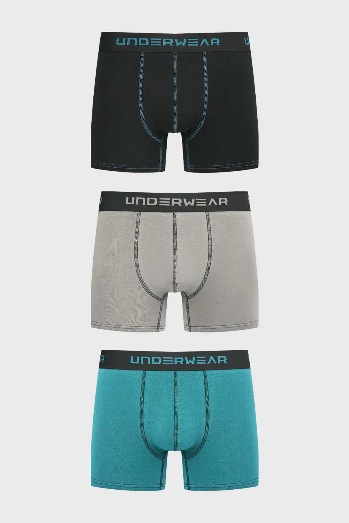 Boxer Hombre Triapack Corto Verde