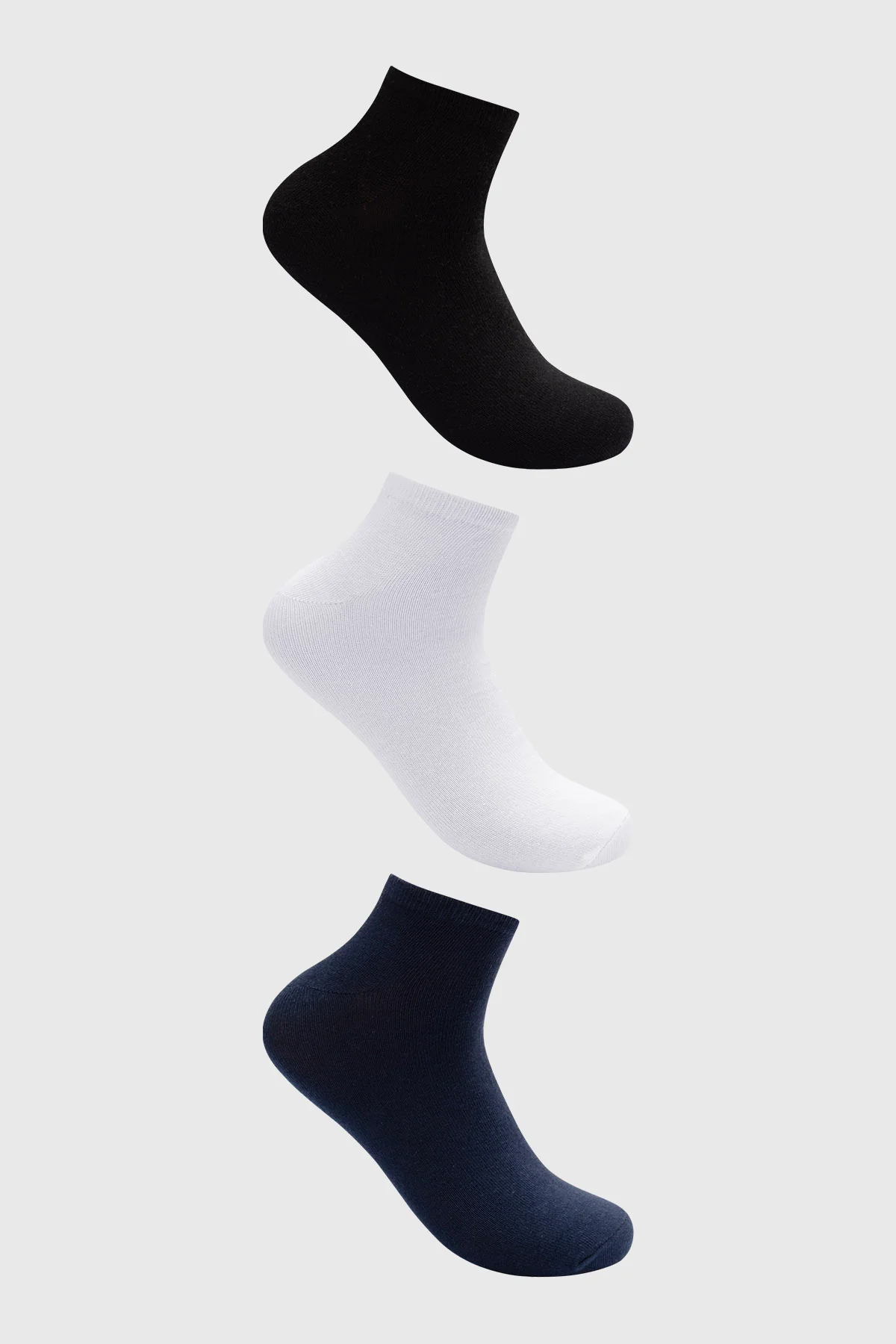 Calceta Deportiva Hombre Tripack Negro