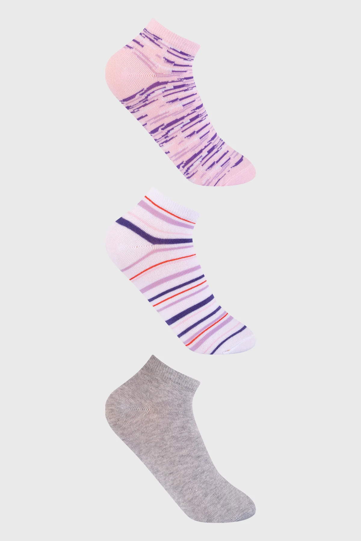 Calceta Deportiva Mujer Tripack Violeta