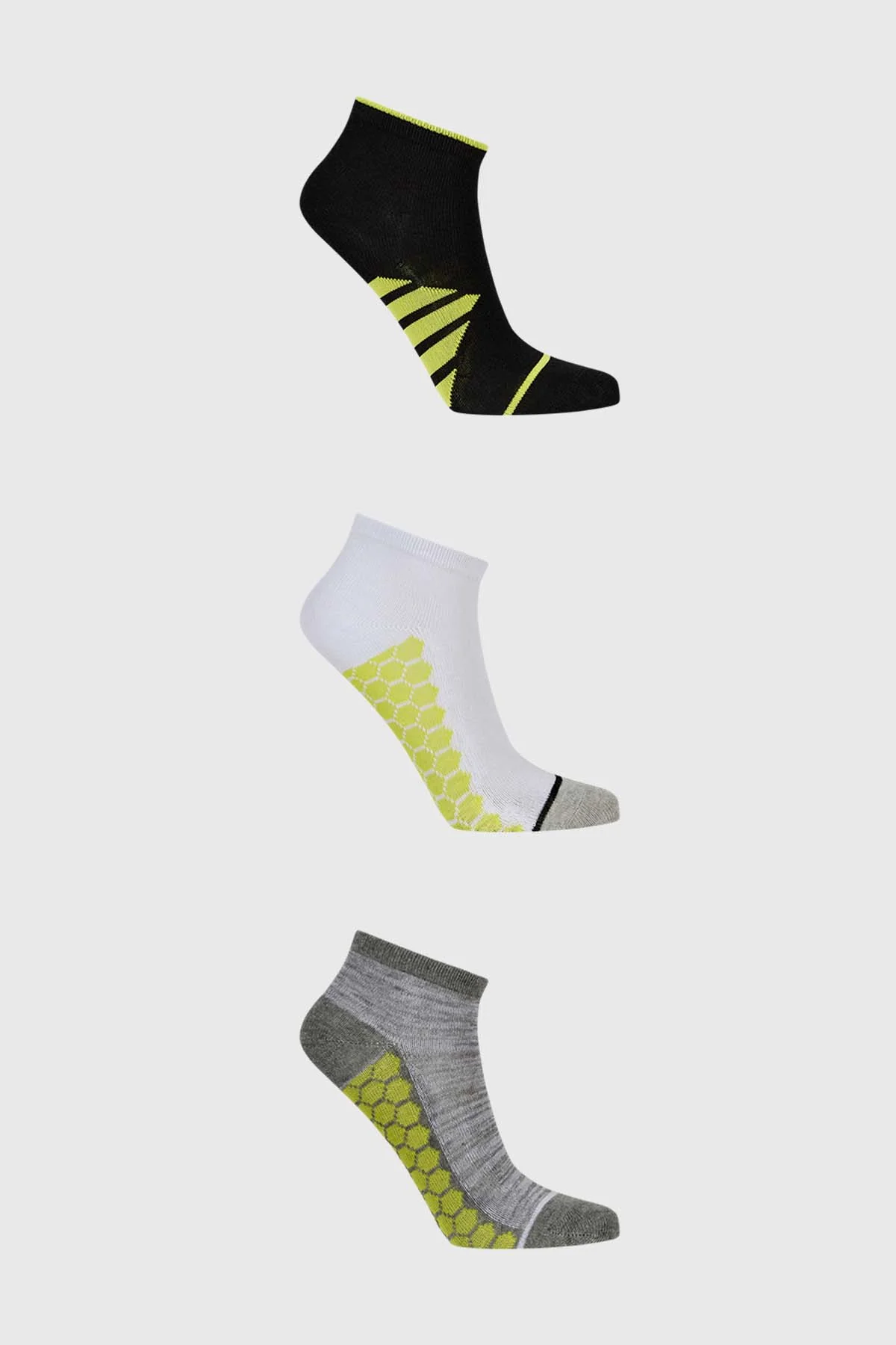 Calceta Deportiva Niño Tripack Gris