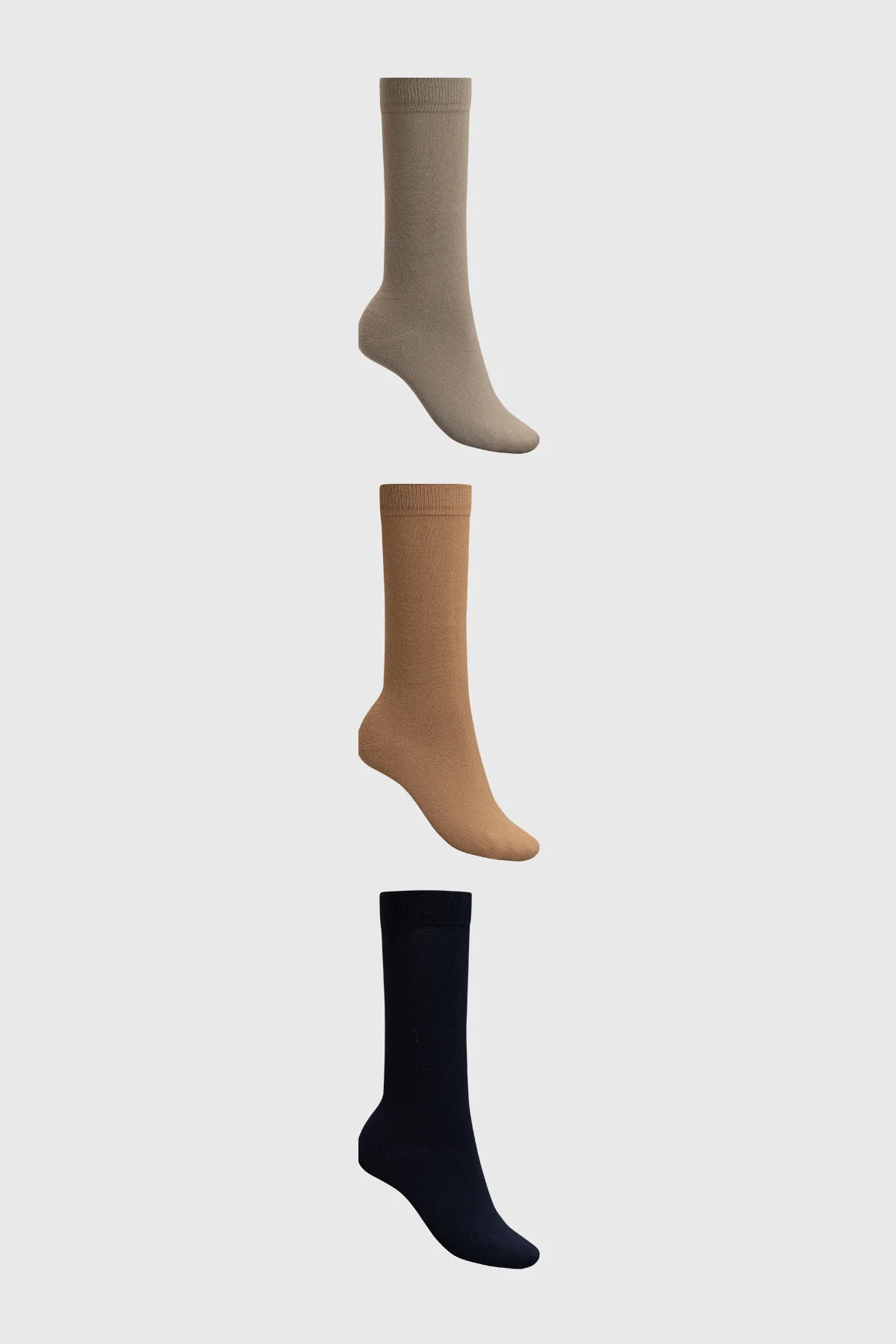Calcetín Hombre Tripack Beige
