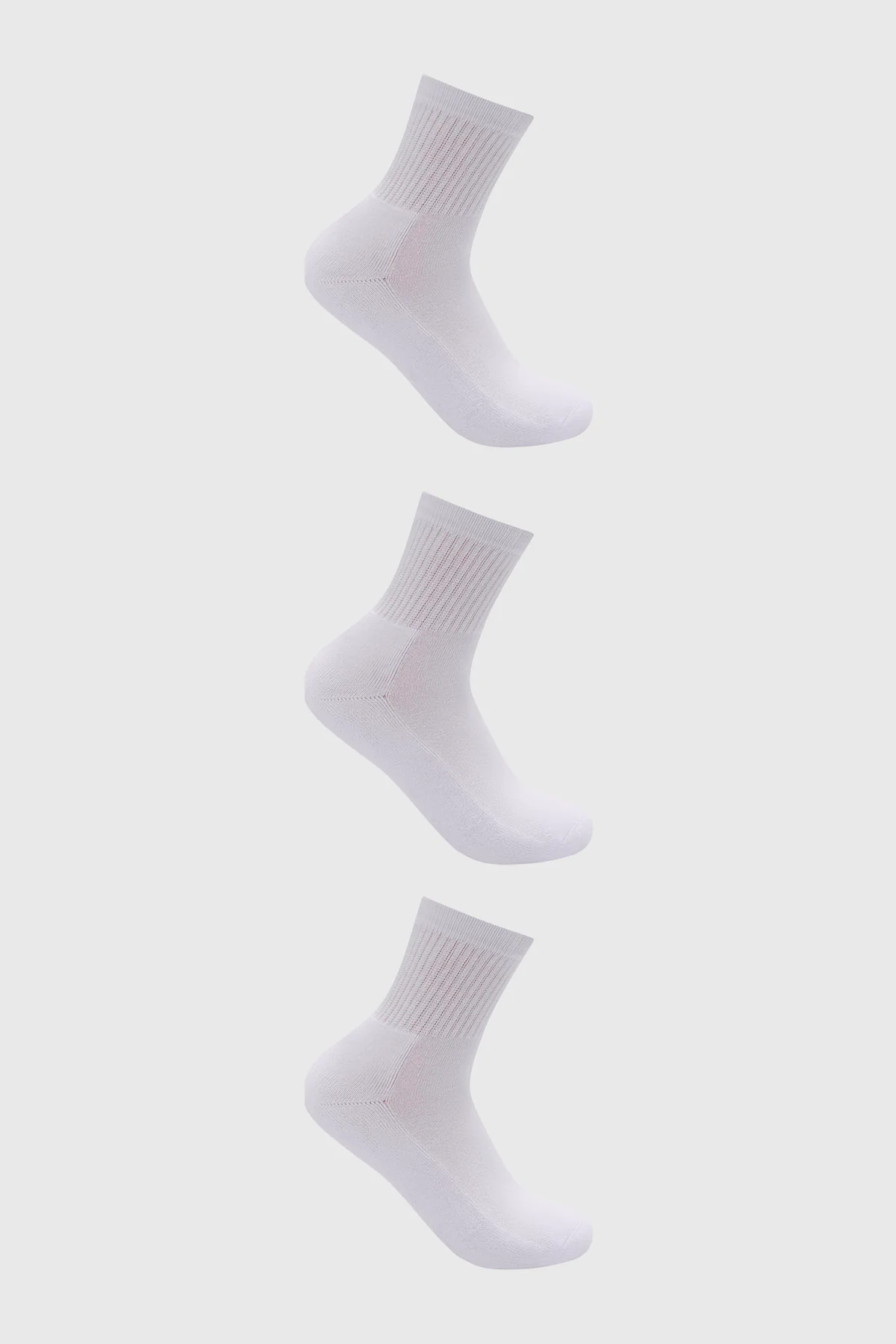Calcetín Mujer Tripack Unisex Blanco