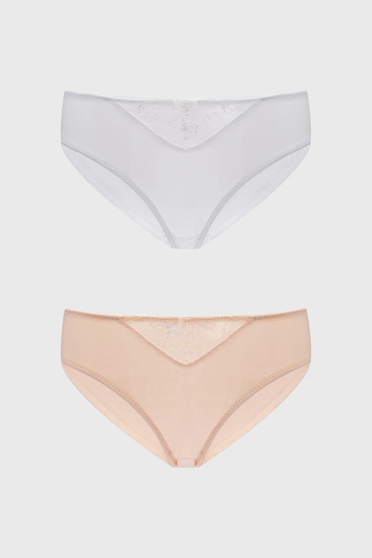 Calzón Mujer Bipack Bikini Liso Estampado Beige