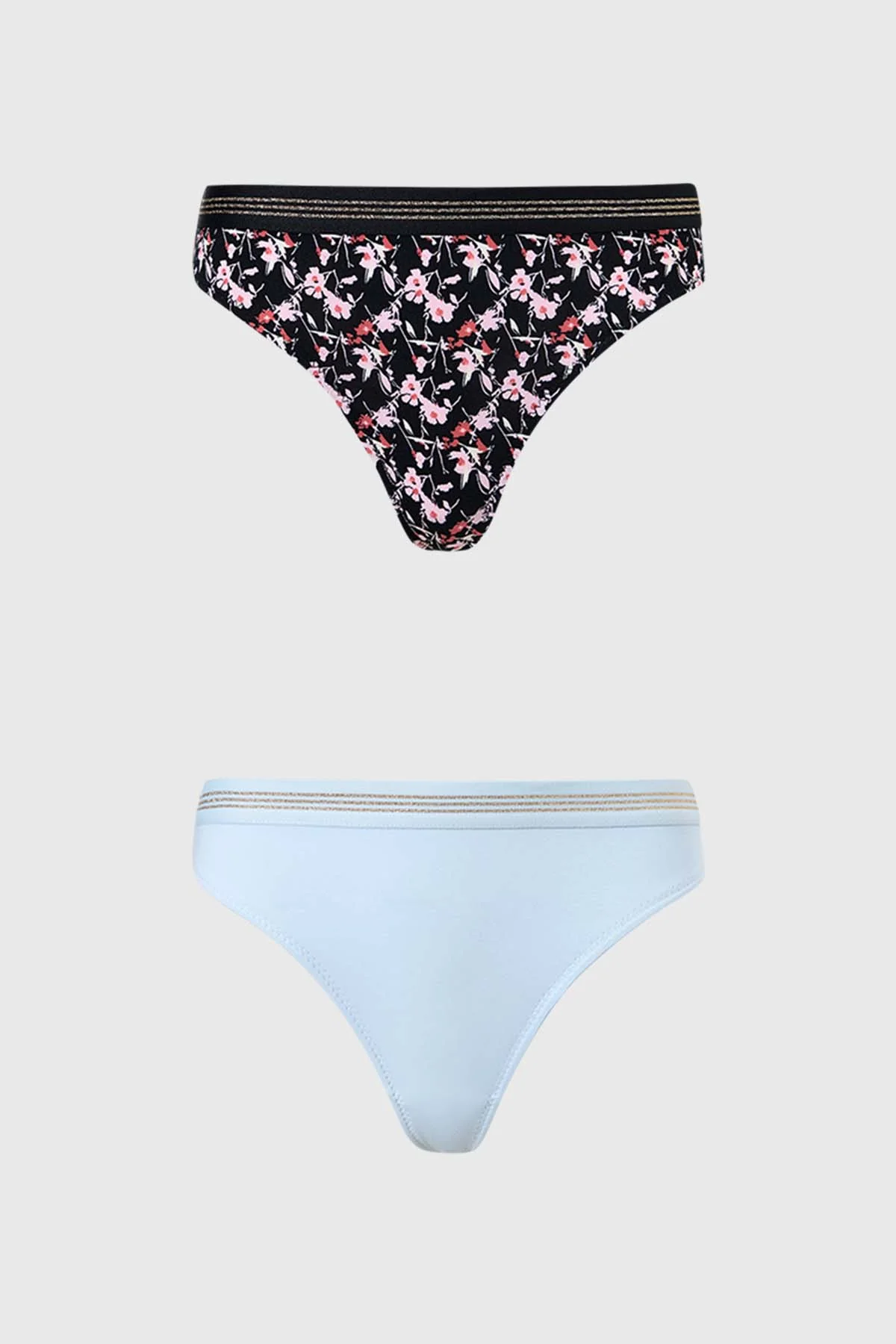 Calzón Mujer Bipack Colaless Full Print Negro