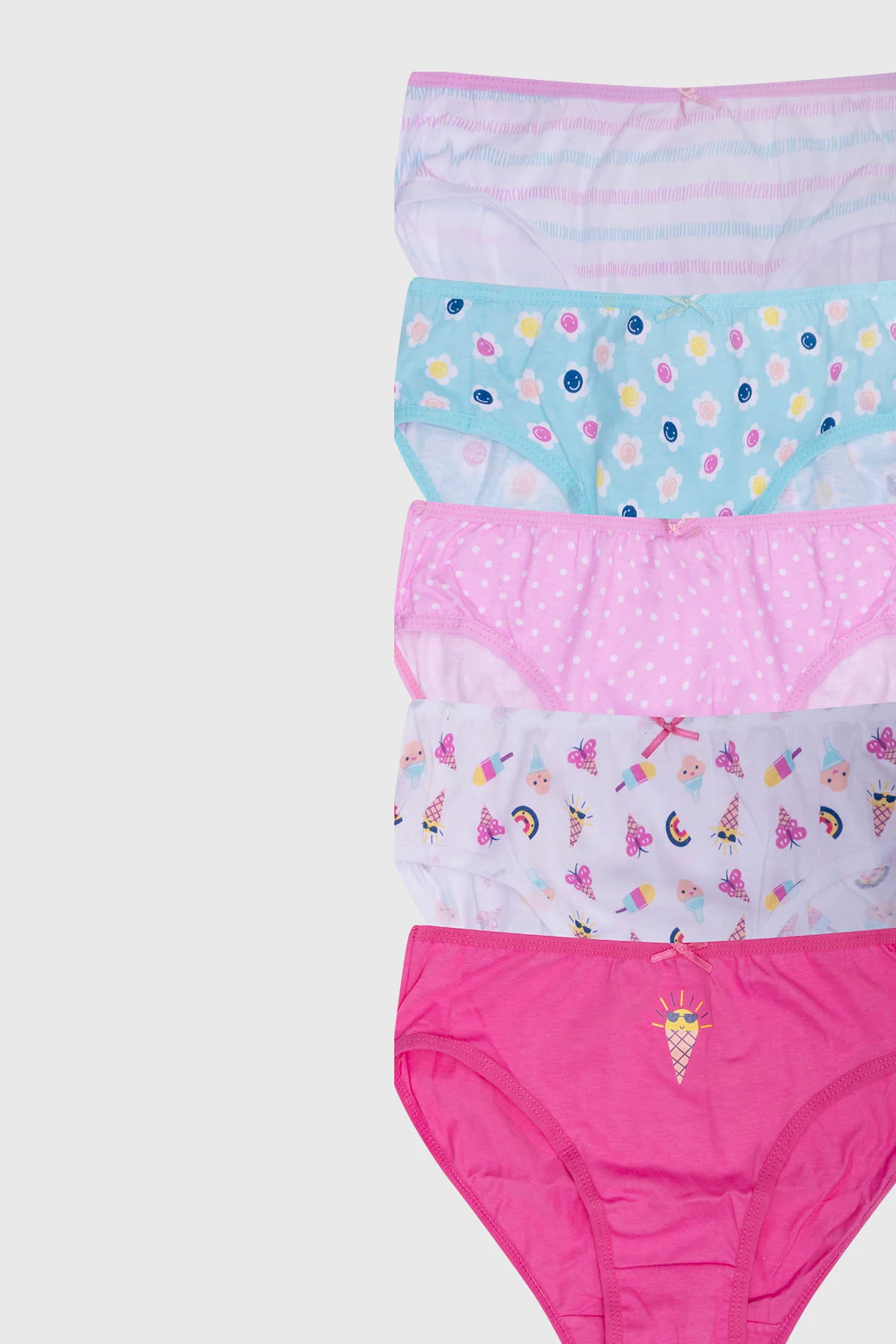 Calzón Niña Pack5 Pantaleta Full Rapport Fucsia