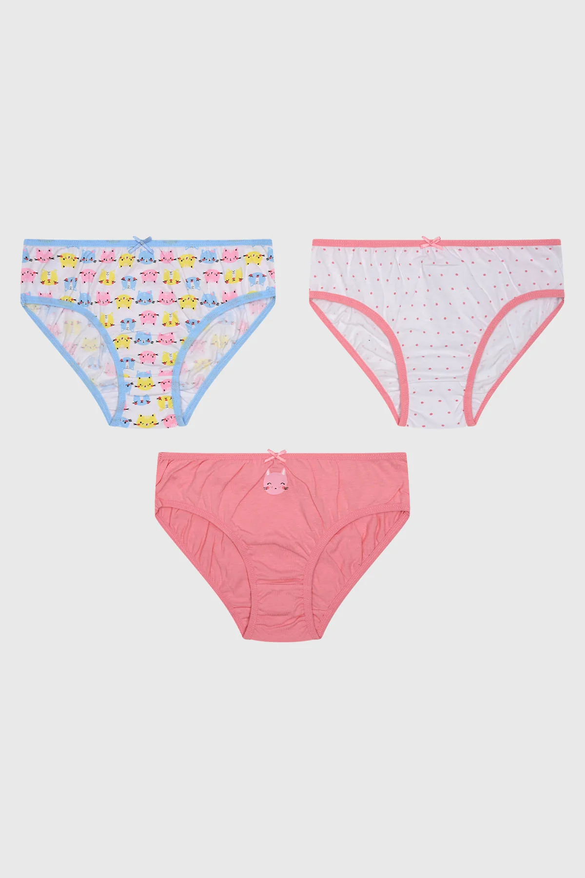 Calzón Niña Tripack Rapport Mini Print Palo Rosa