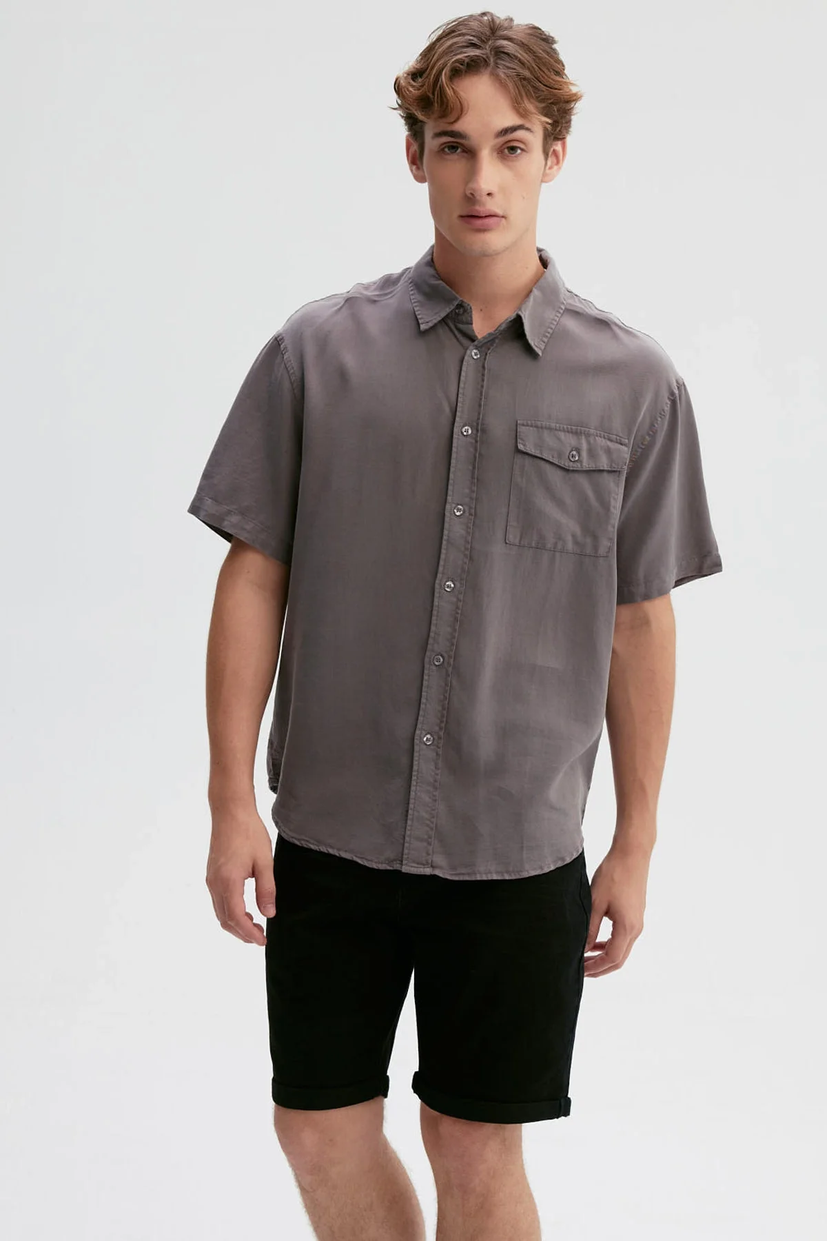 Camisa Hombre Clásica Gris