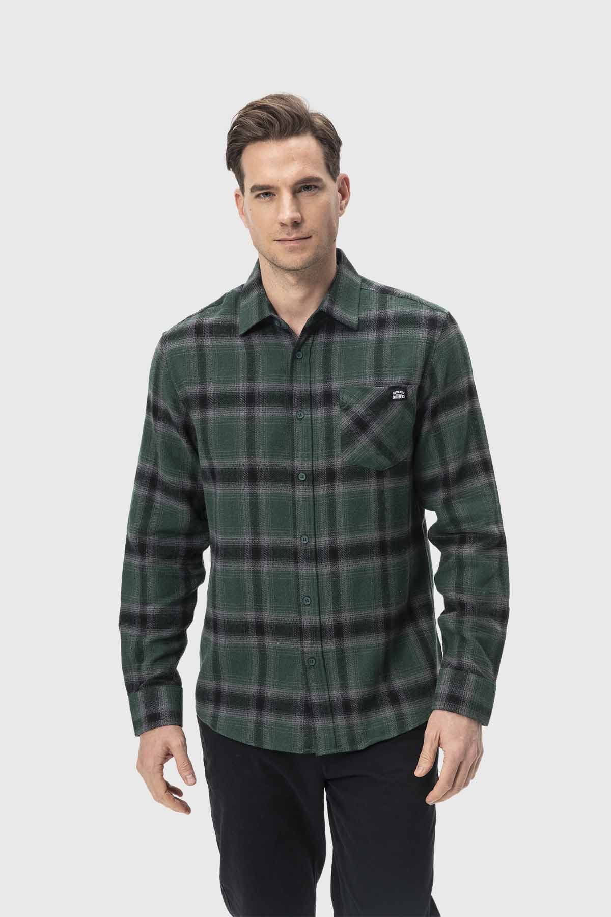 Camisa Hombre Cuadros Verde
