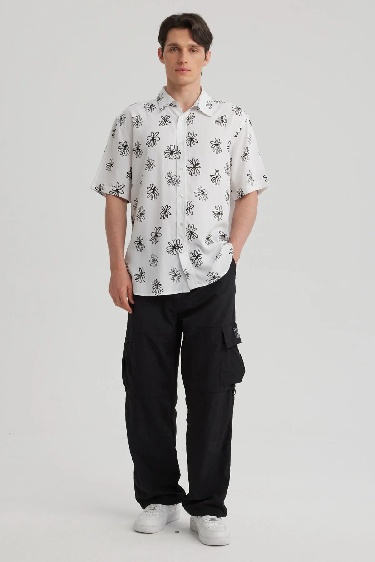 Camisa Hombre Full Print Blanco - Image 4