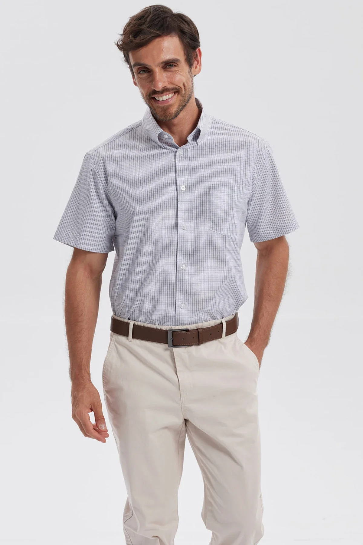Camisa Hombre Rapport Regalo Gris