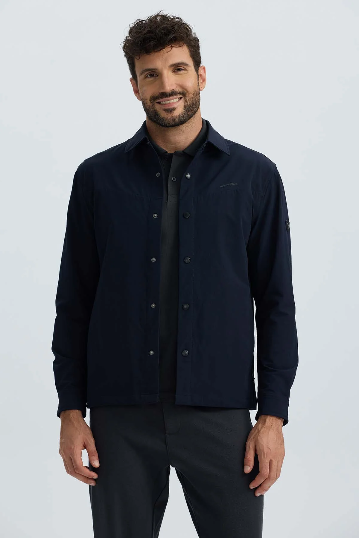 Chaqueta Hombre Detalle Azul Marino - Image 2