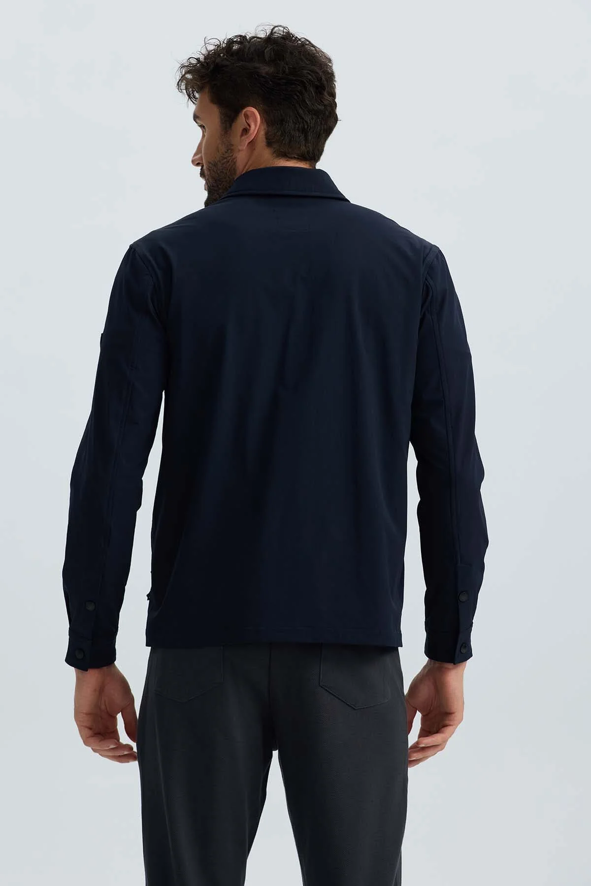 Chaqueta Hombre Detalle Azul Marino - Image 3