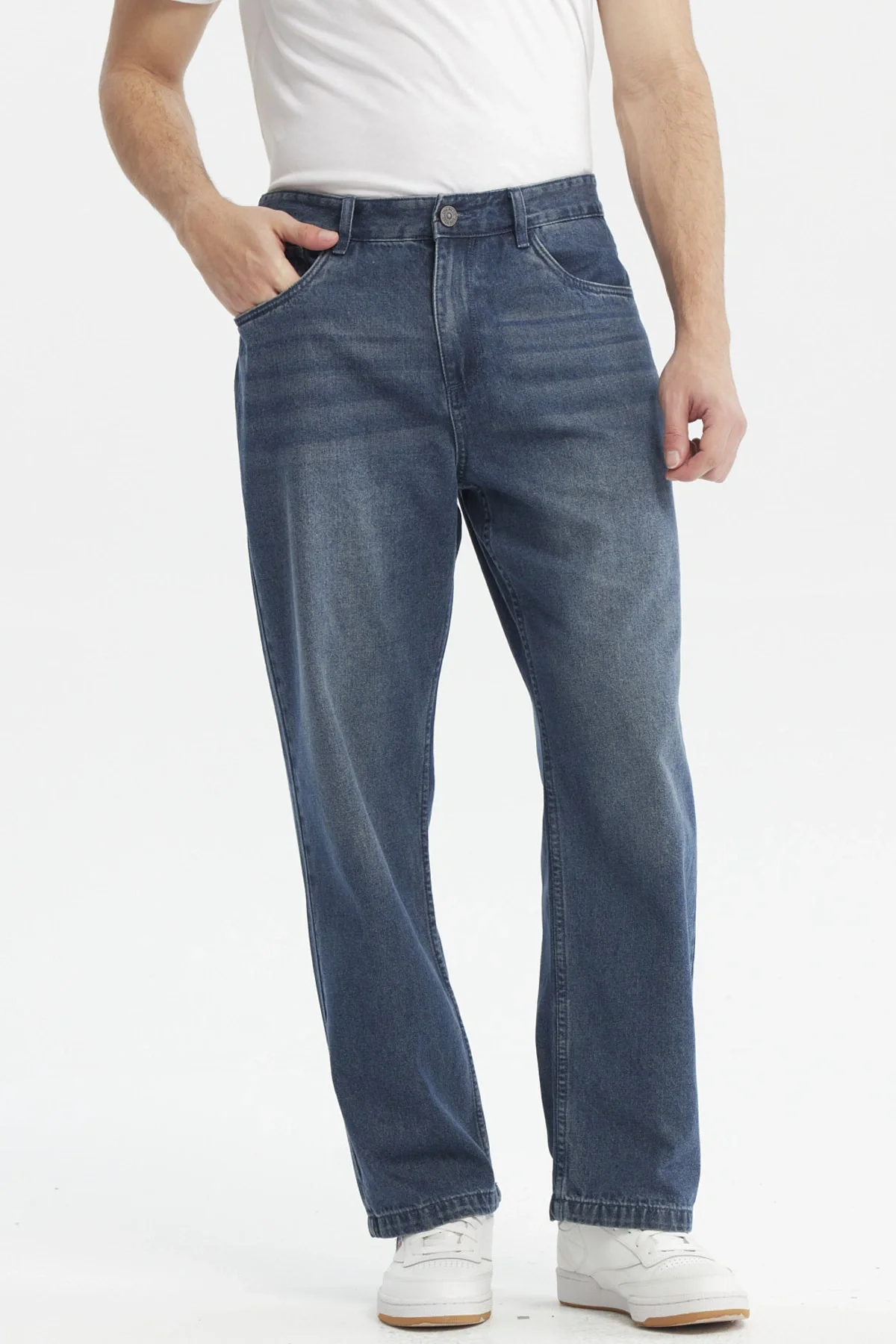 Jeans Hombre Calce Recto Lavado Azul Retro