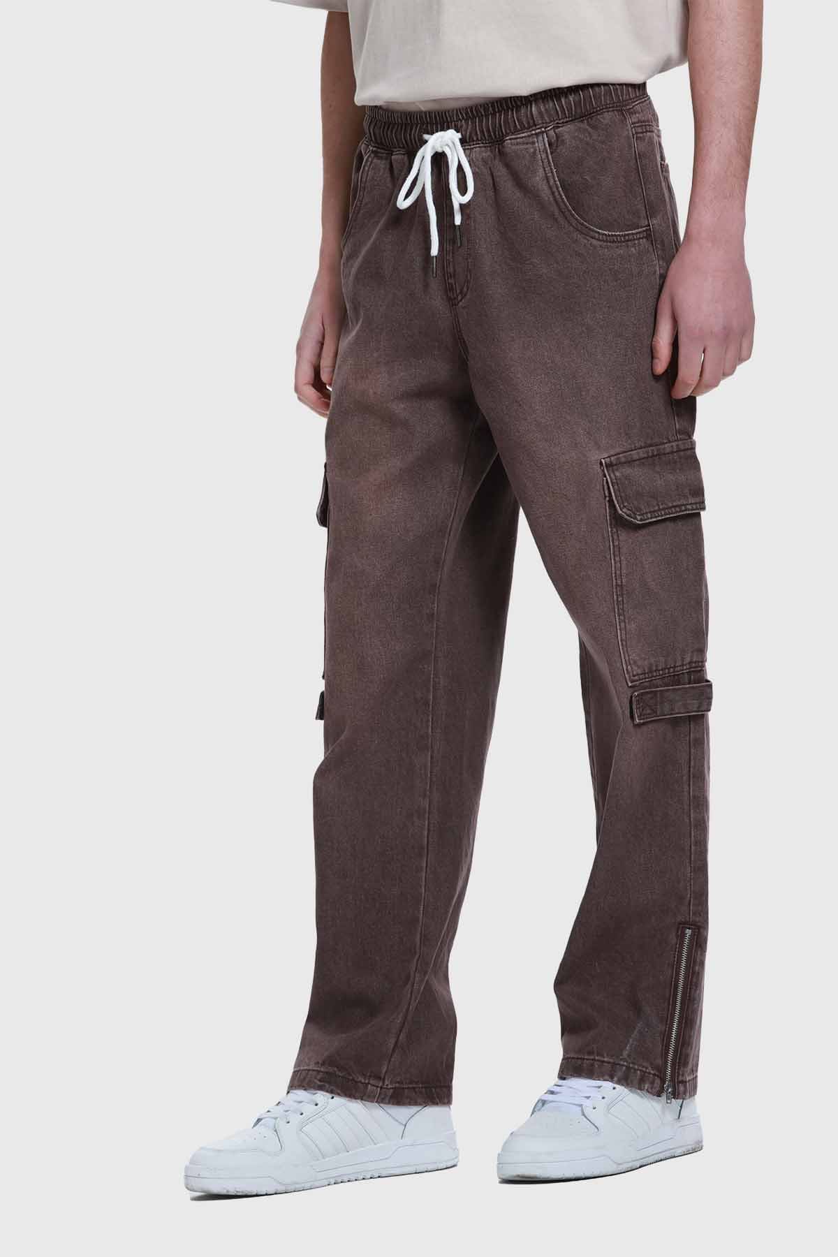 Jeans Hombre Cargo Recto Café - Image 2