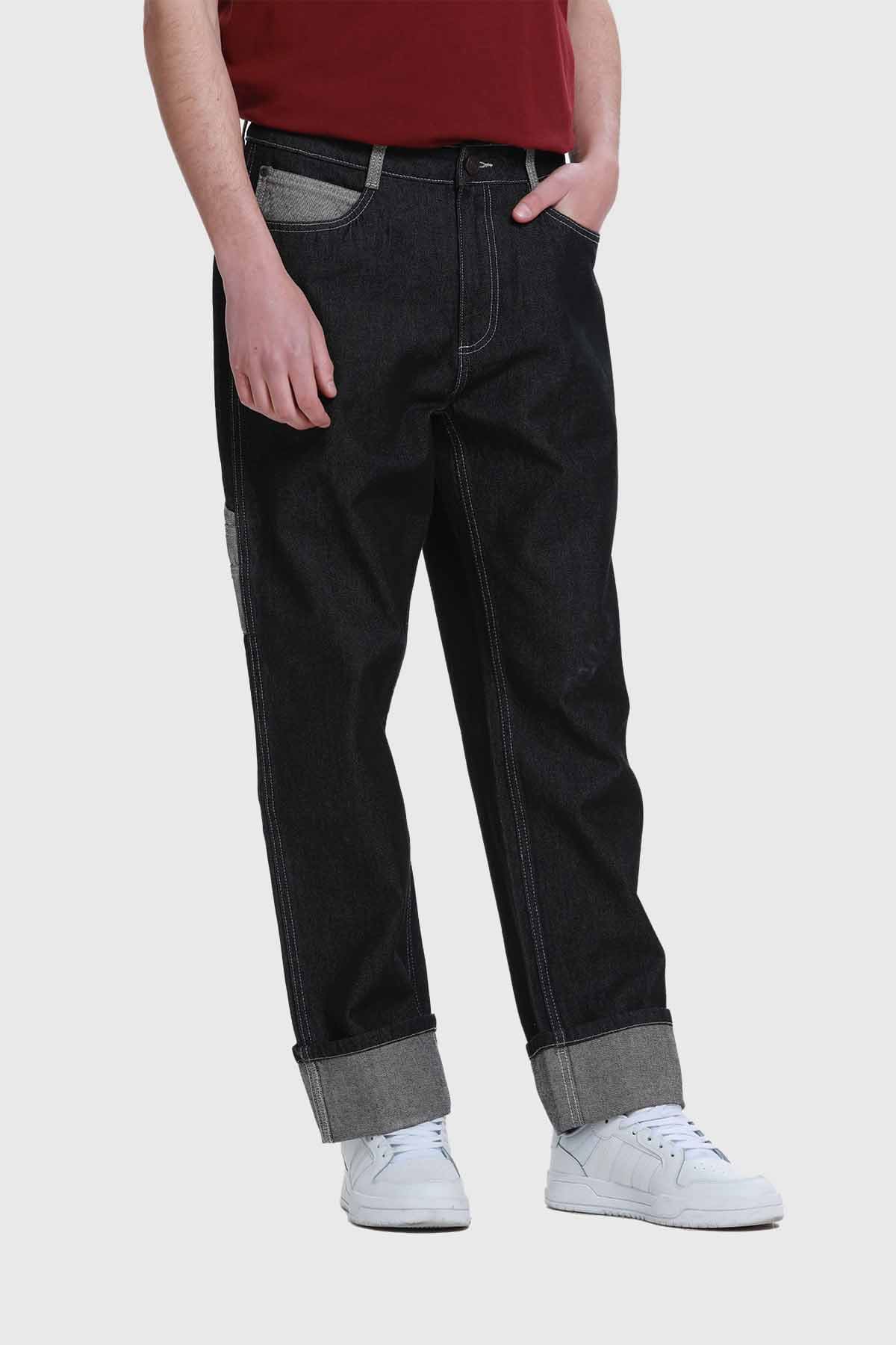 Jeans Hombre Contraste Negro - Image 2