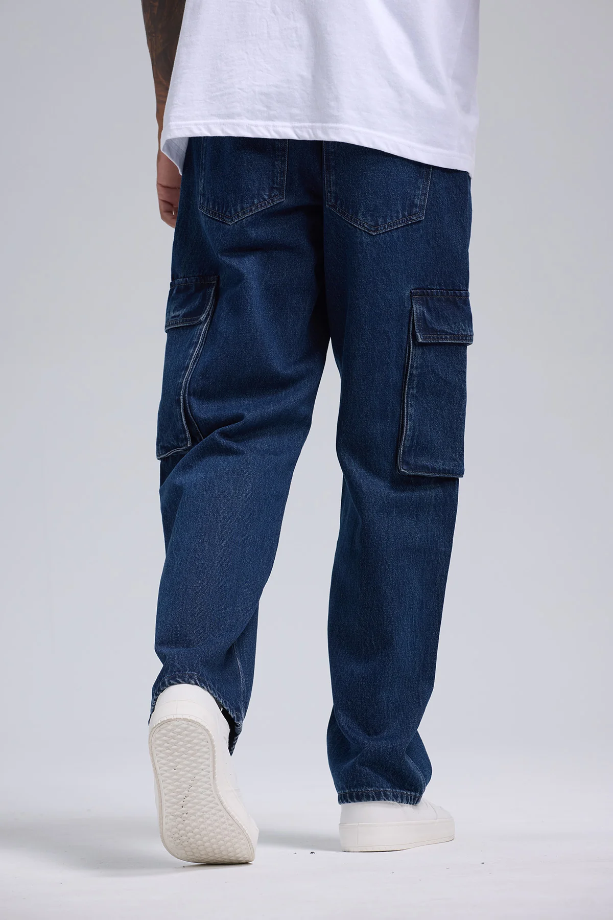 Jeans Hombre Doble Cargo Azul Retro - Image 3