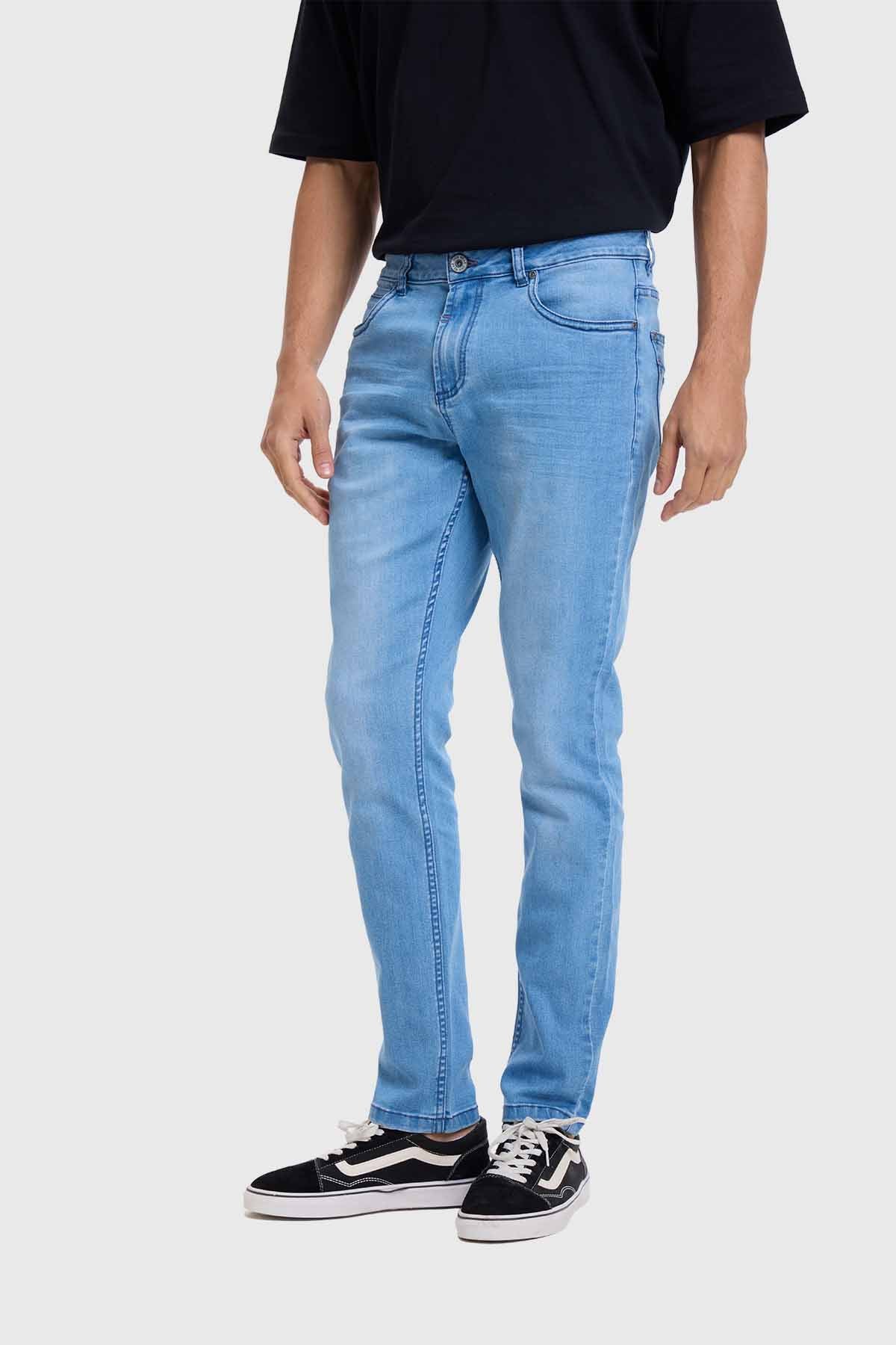 Jeans Hombre Skinny Azul Claro
