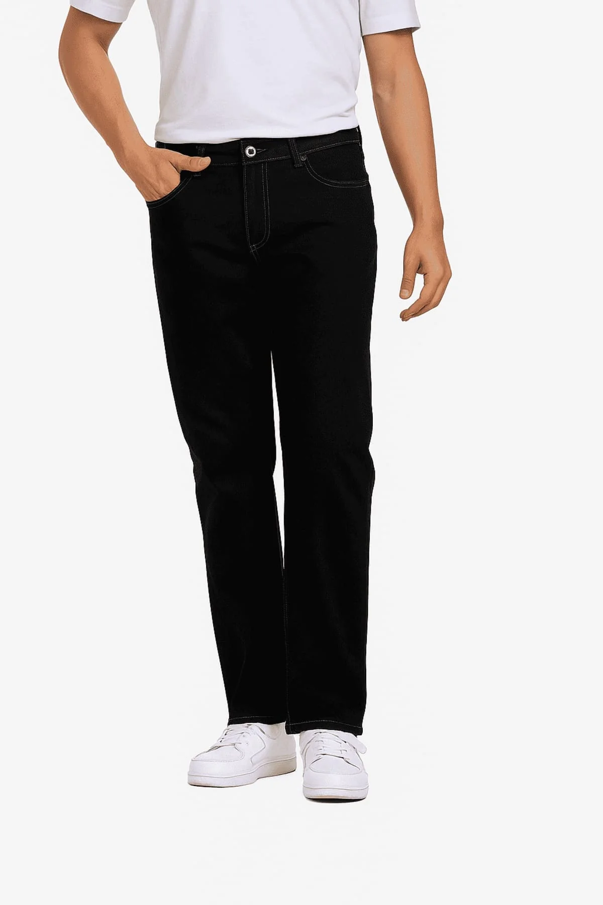 Jeans Hombre Straight Negro