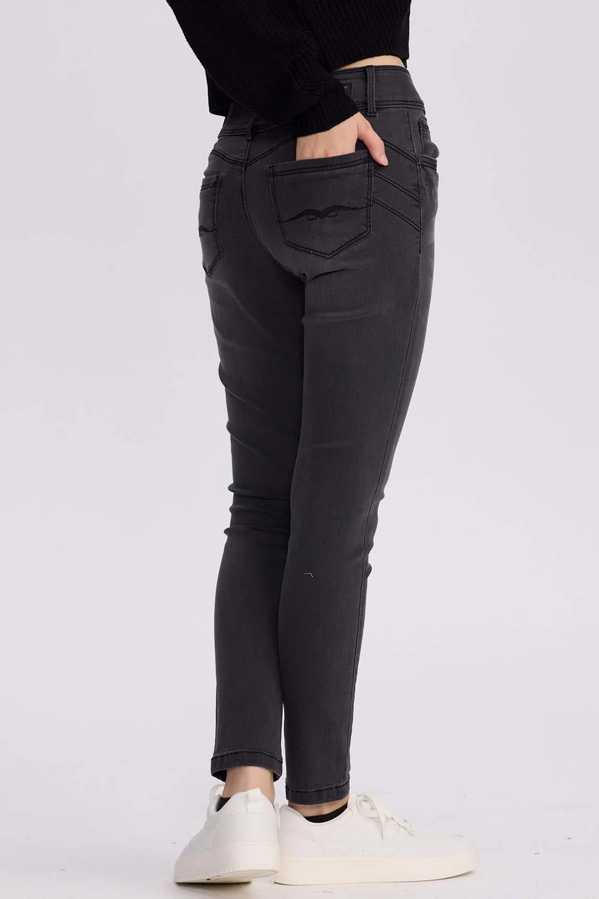 Jeans Mujer Skinny Kim Negro - Image 2