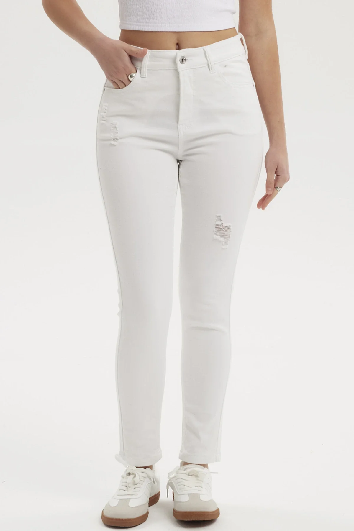 Jeans Mujer Super Skinny Lia Blanco