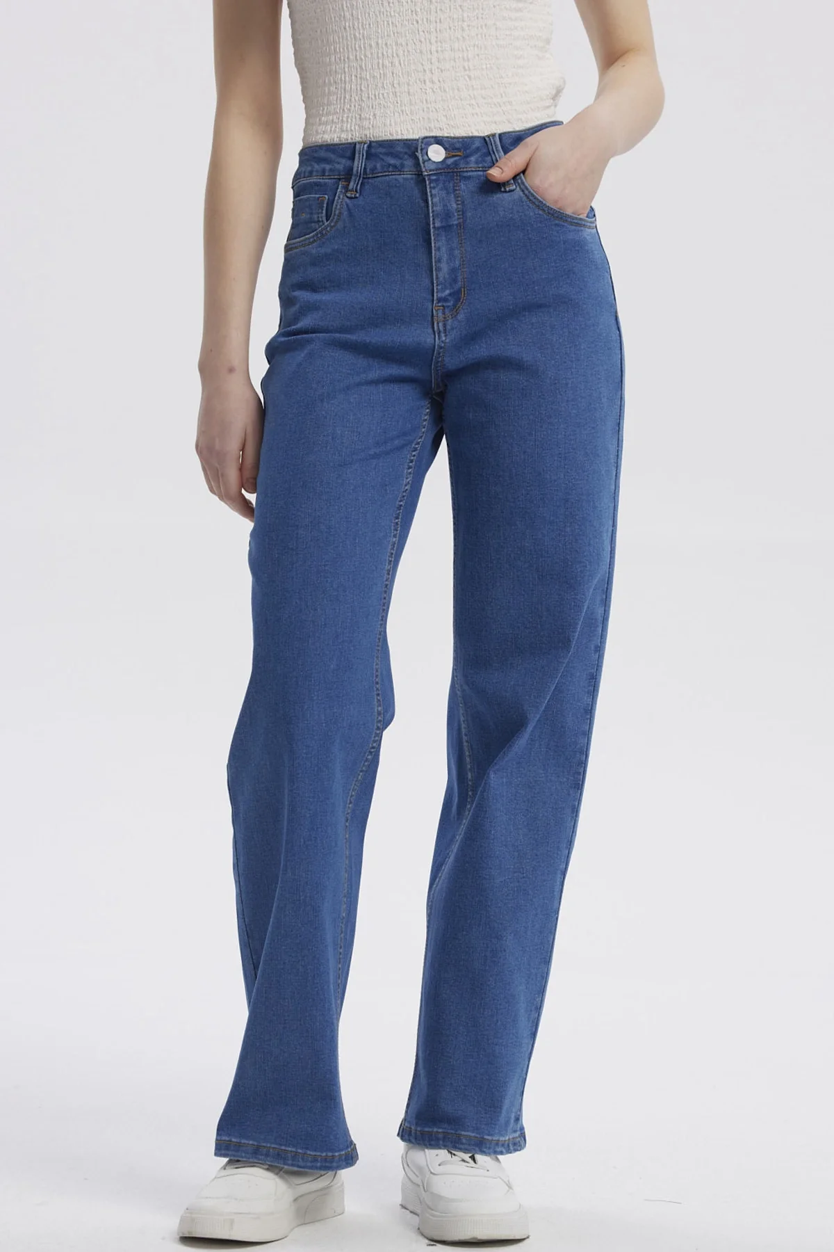 Jeans Mujer Wide Leg Sofia Azul