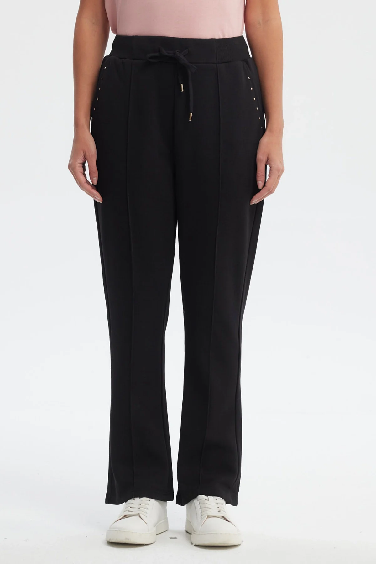 Pantalón Buzo Mujer Clásico Flare Negro