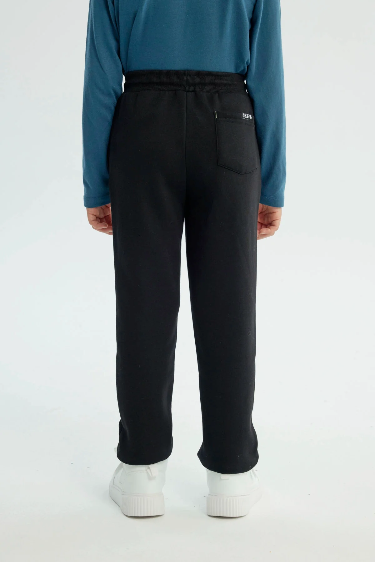 Pantalón Buzo Niño Jogger Negro - Image 3