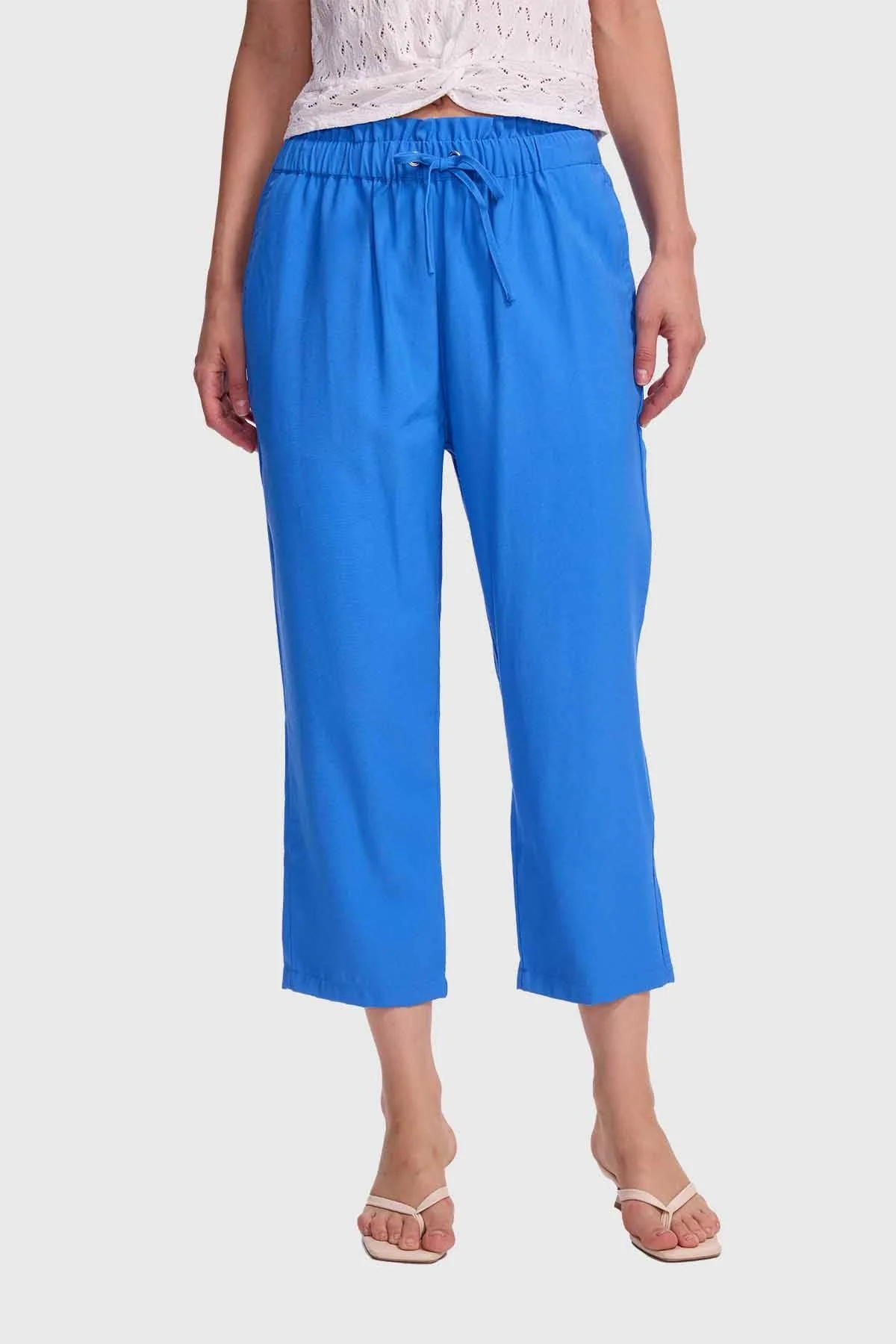 Pantalón Mujer Slim Tobillero Azul