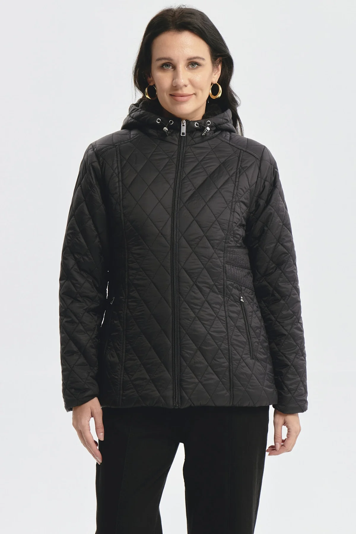 Parka Mujer Con Chiporro Negro