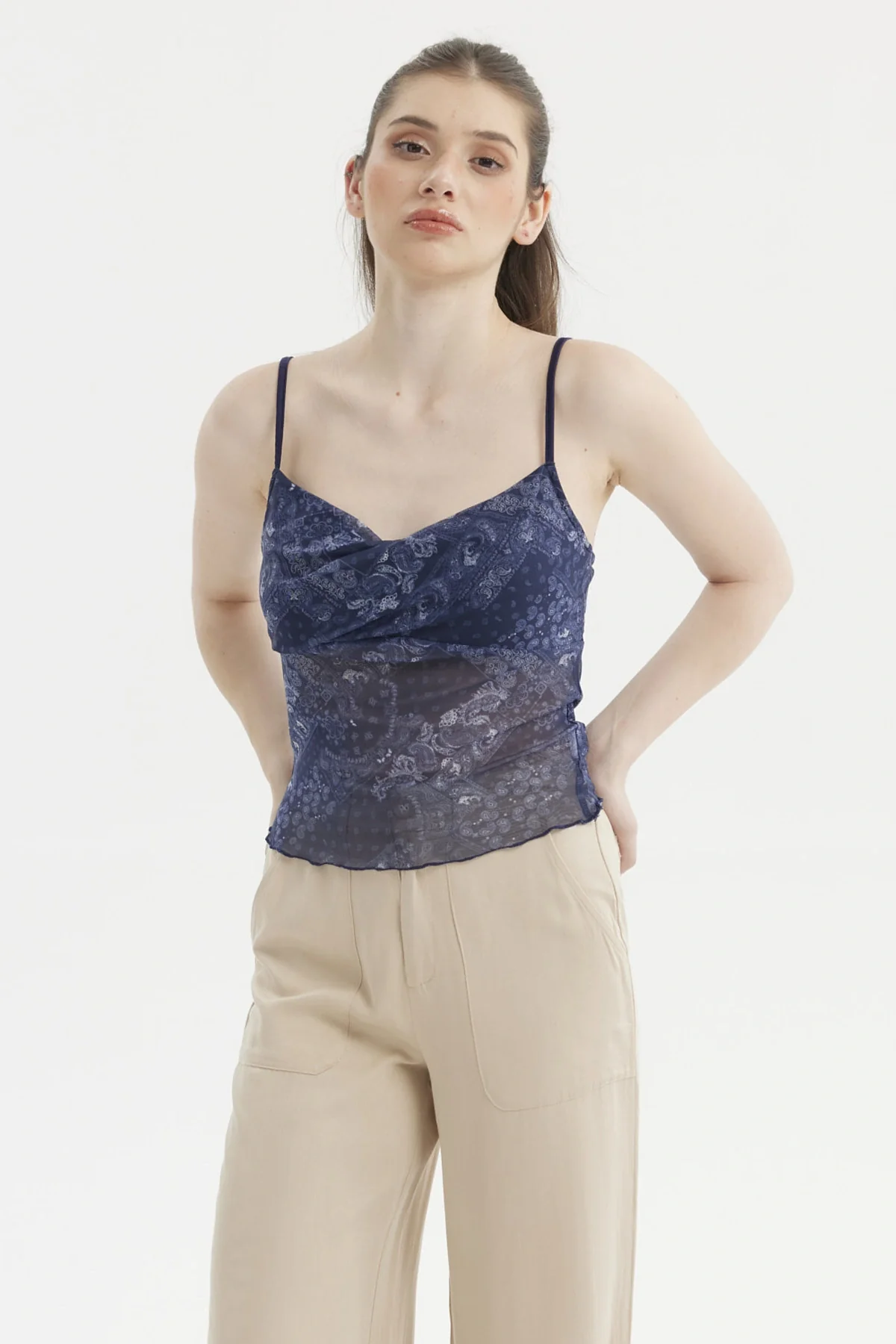 Peto Mujer Diseño En Espalda Azul Oscuro