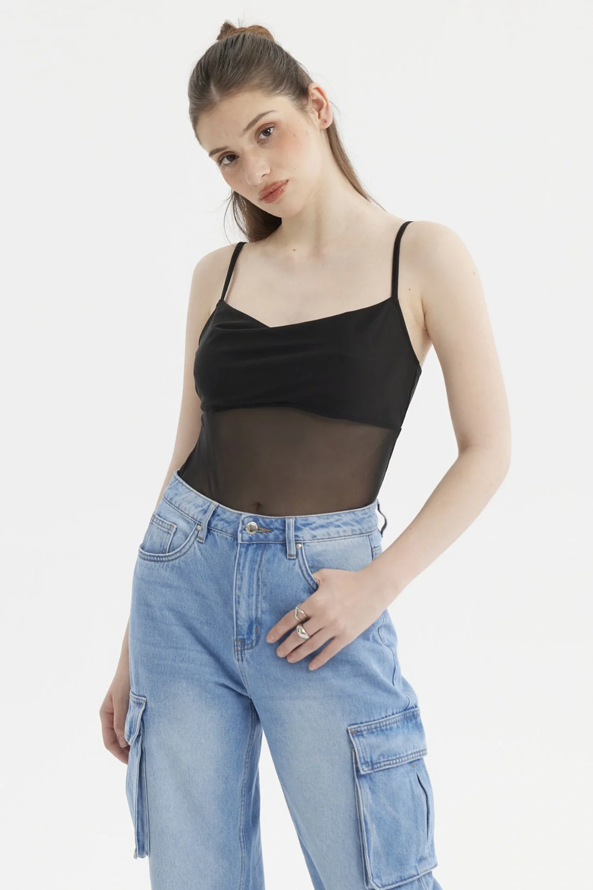 Peto Mujer Diseño En Espalda Negro