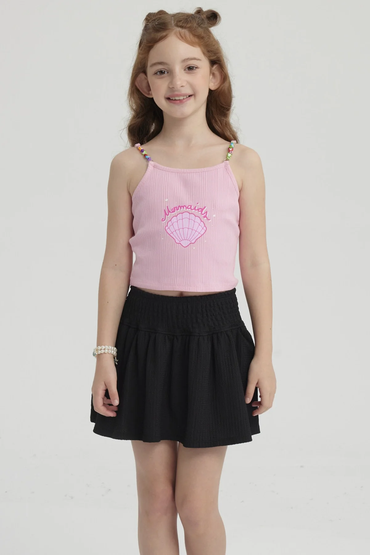 Peto Niña Rib Mostacilla Pabilo Rosado