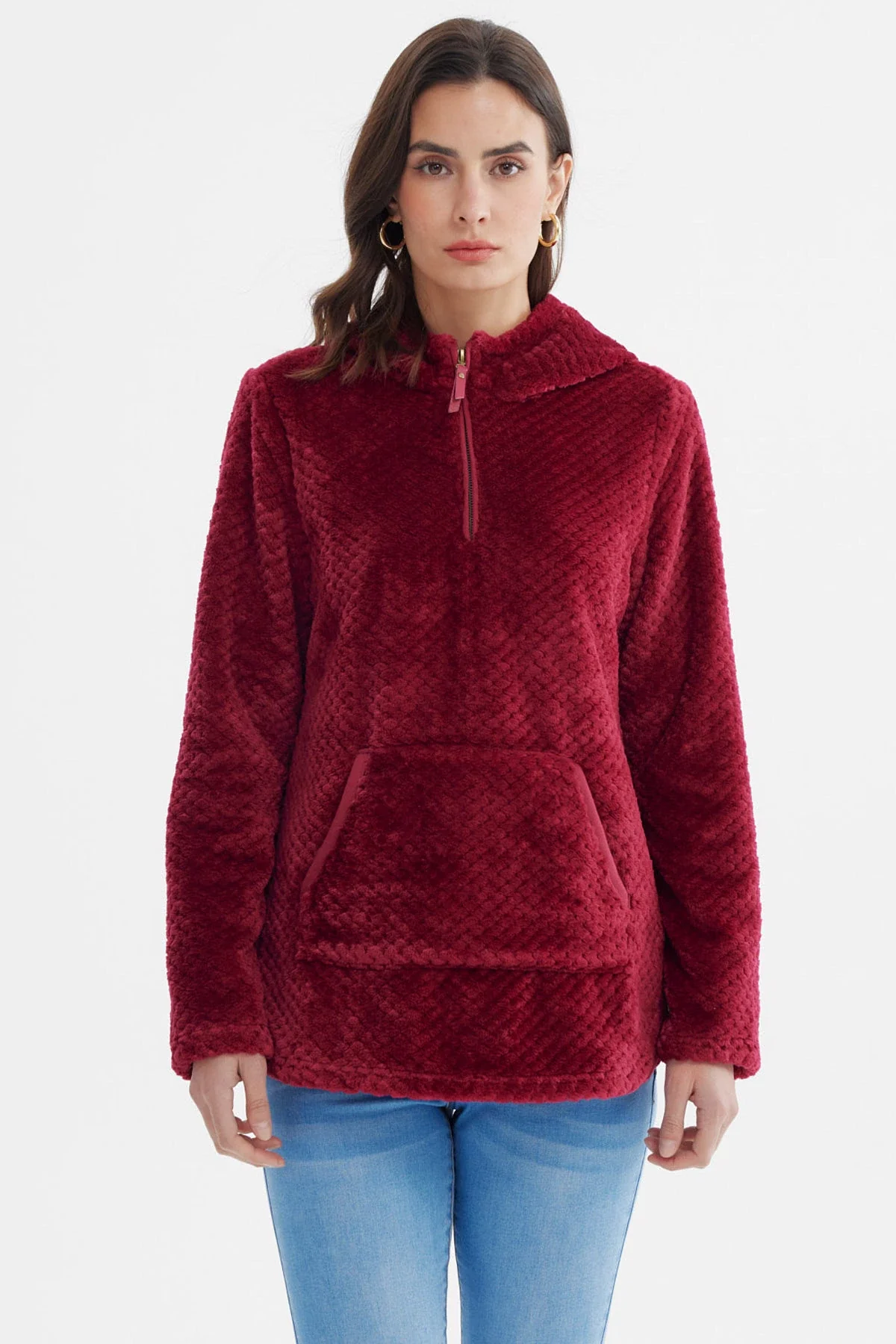 Polar Mujer Básico Aplicación Botón Vino