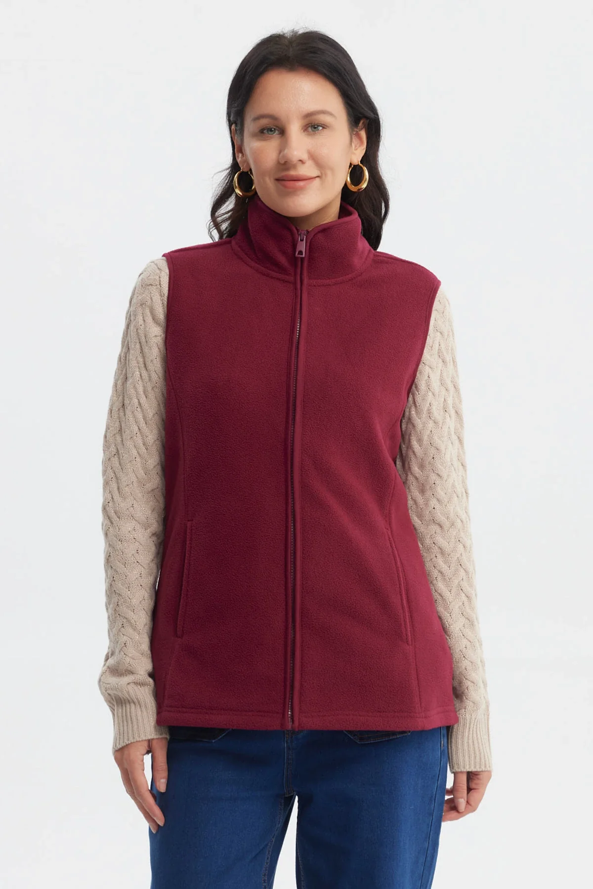Polar Mujer Básico Rojo