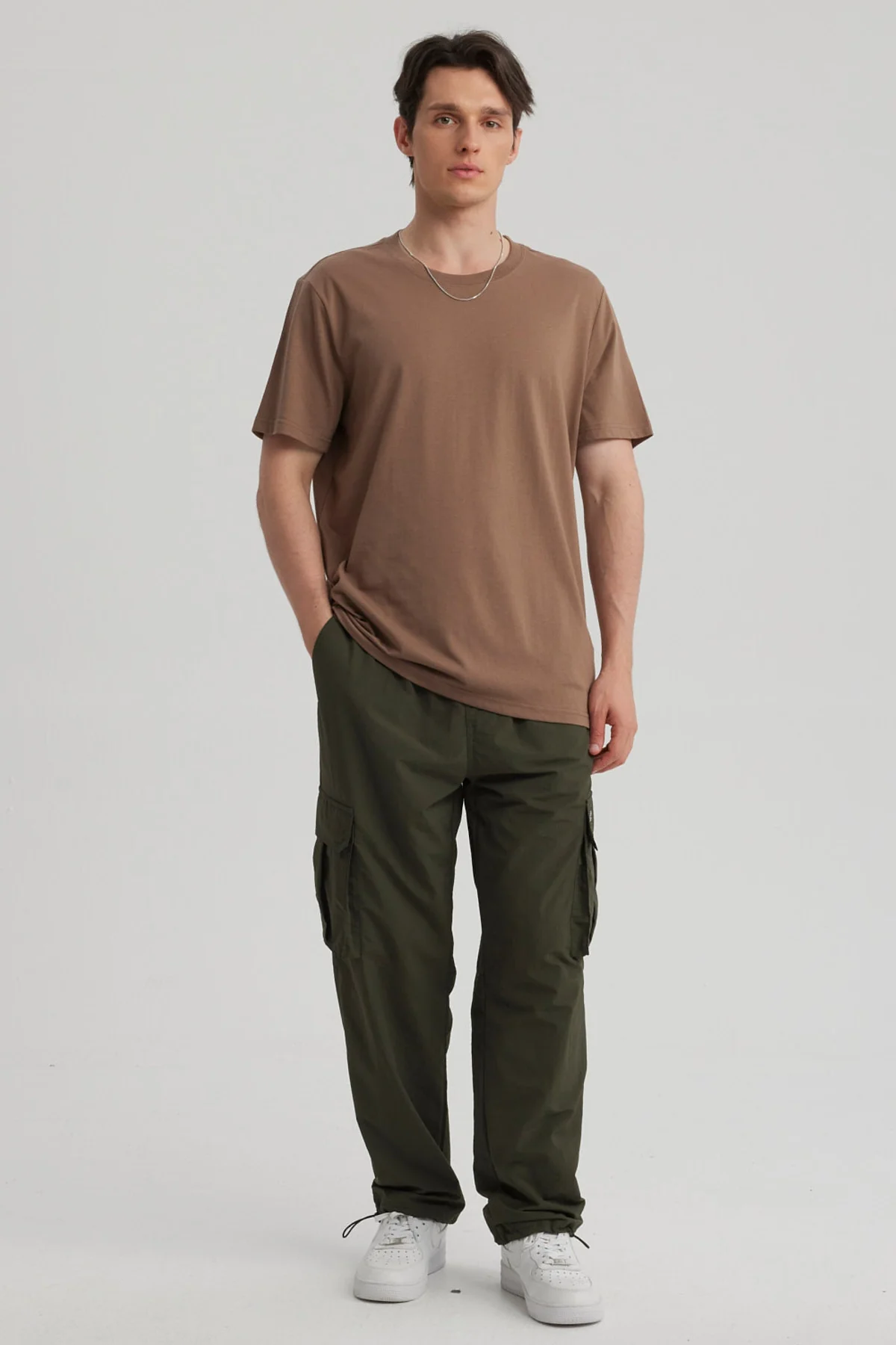 Polera Hombre Regular Fit Básica Café - Image 4