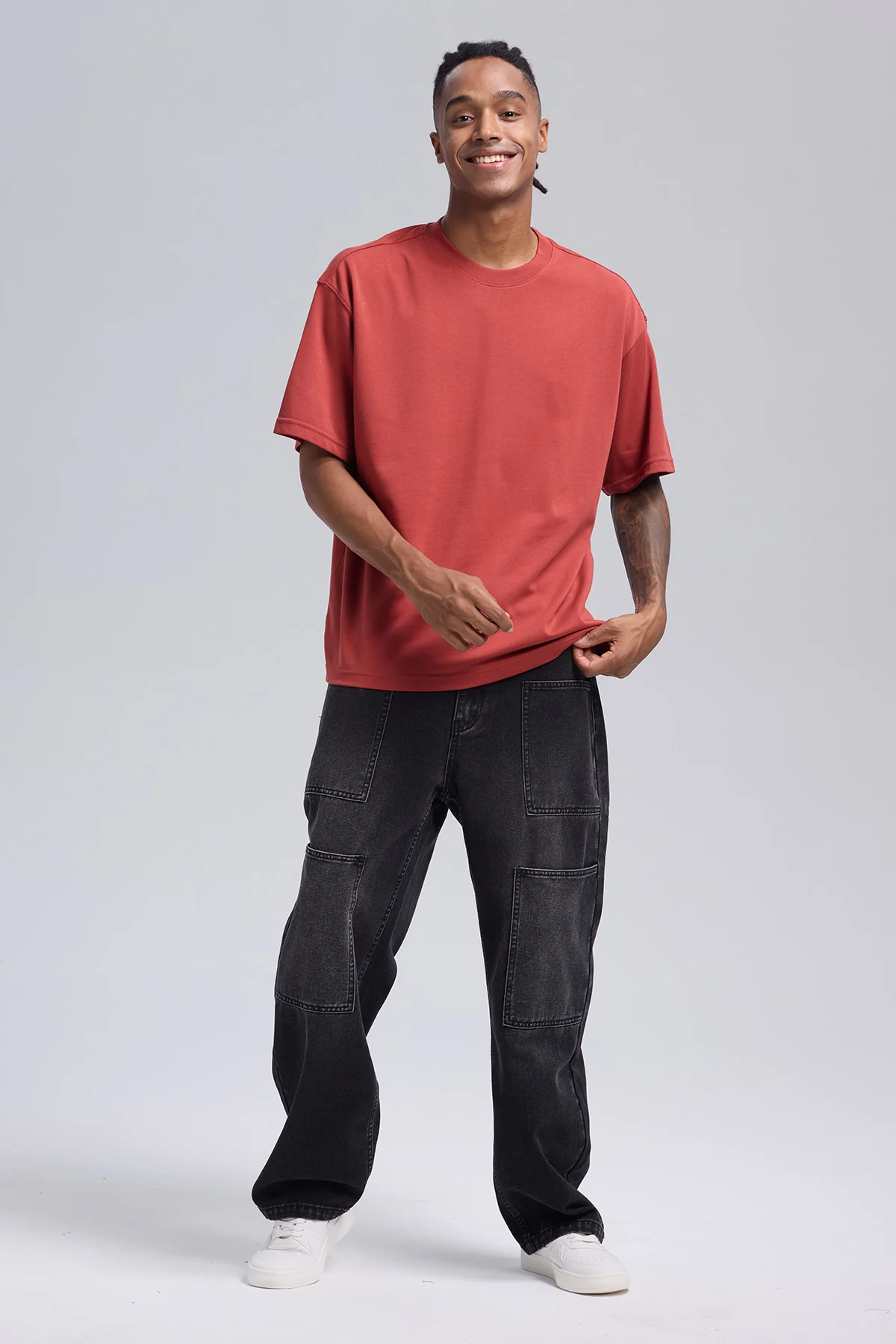 Polera Hombre Loose Fit Ocre - Image 4