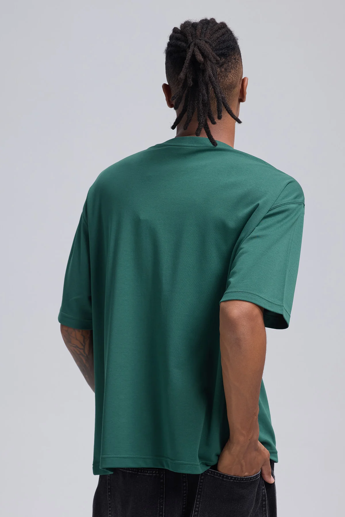 Polera Hombre Loose Fit Verde - Image 3