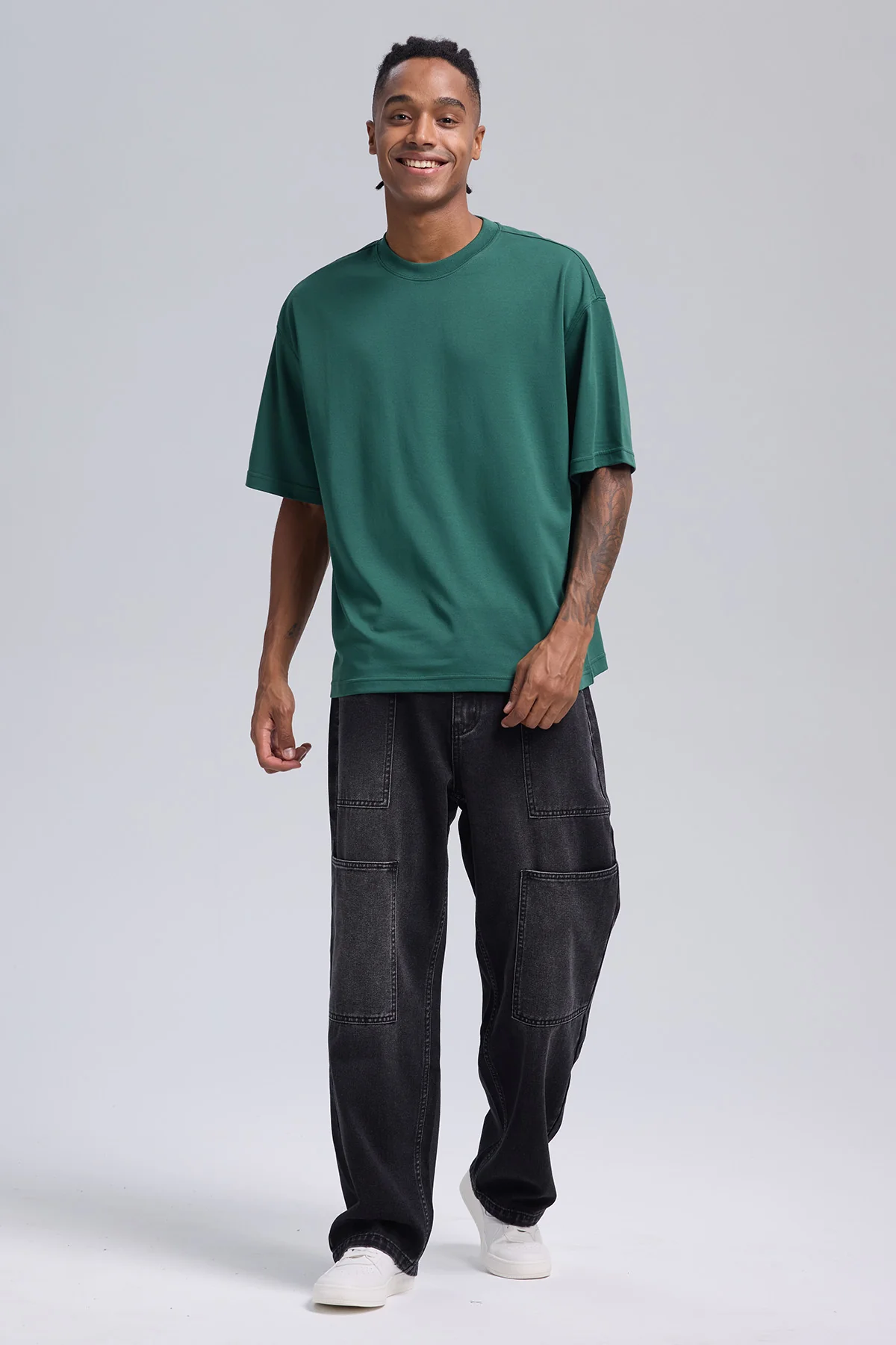 Polera Hombre Loose Fit Verde - Image 4