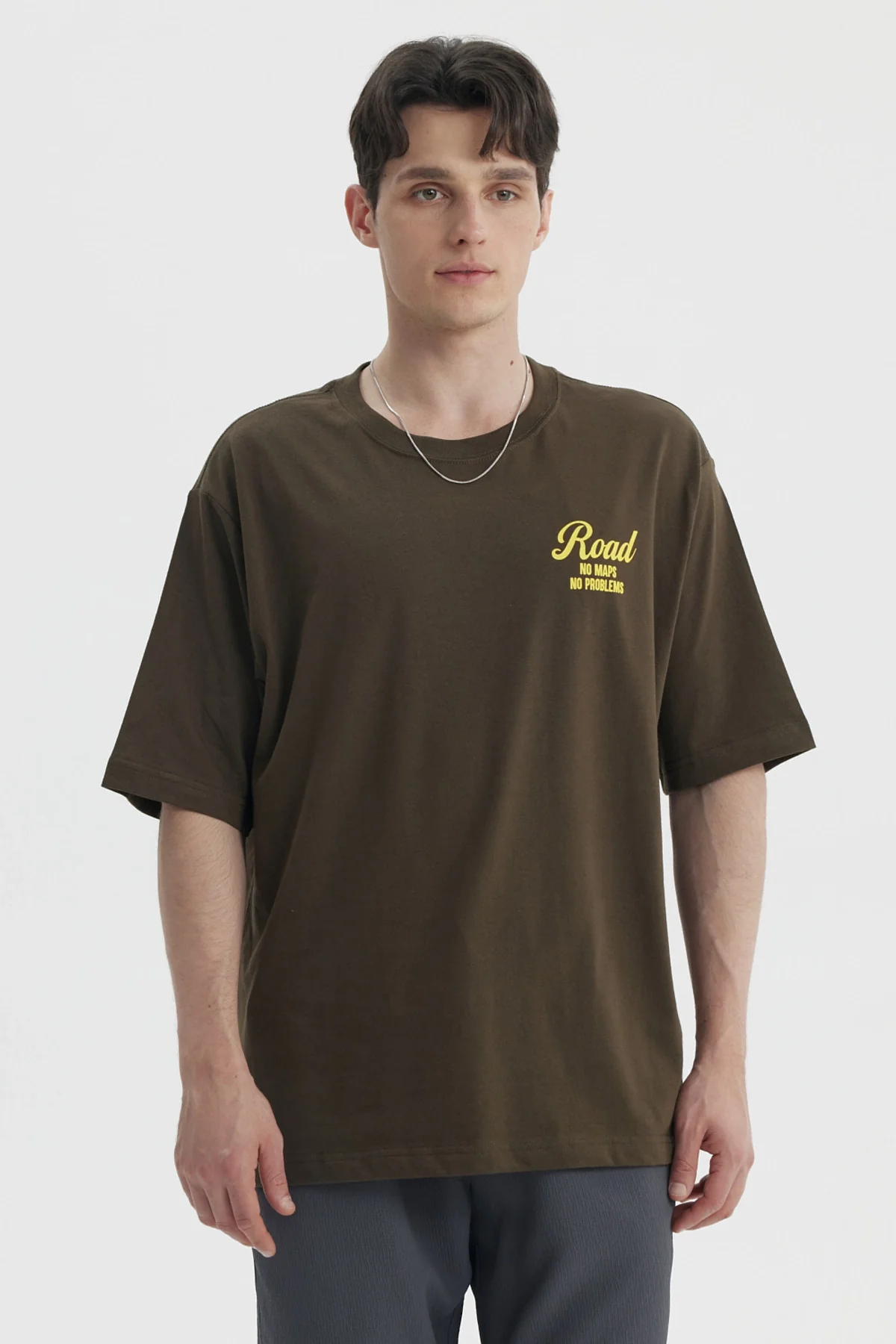 Polera Hombre Oversize Verde Militar