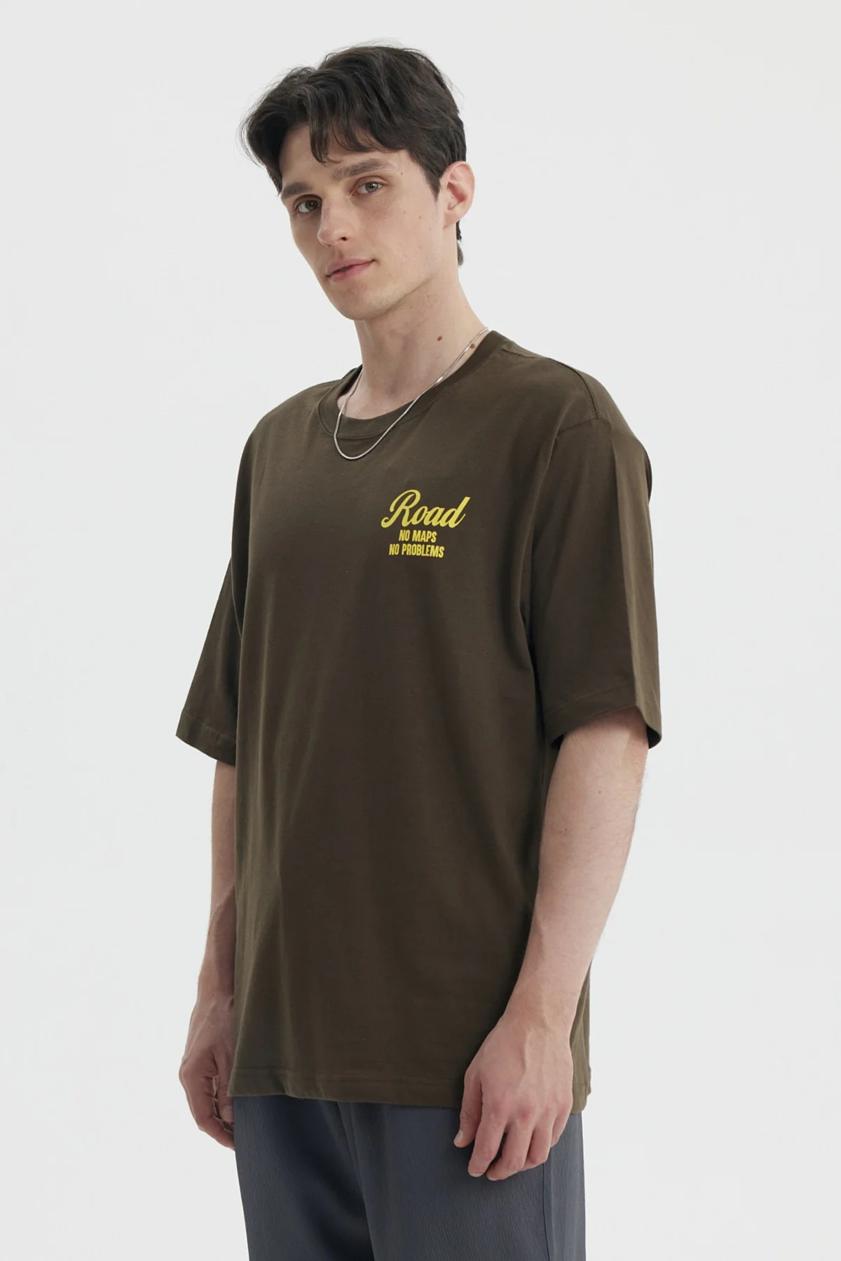 Polera Hombre Oversize Verde Militar - Image 3