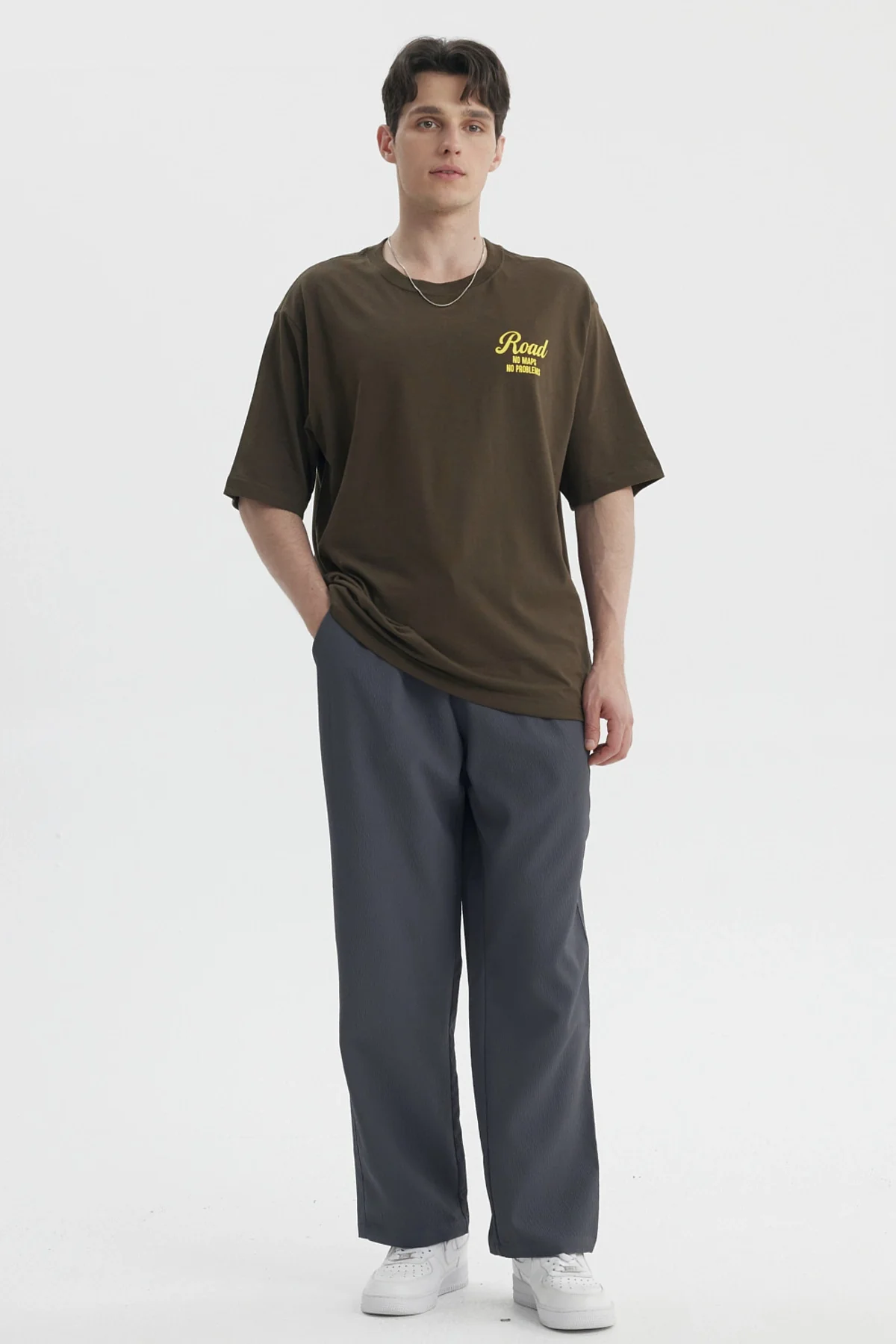 Polera Hombre Oversize Verde Militar - Image 4