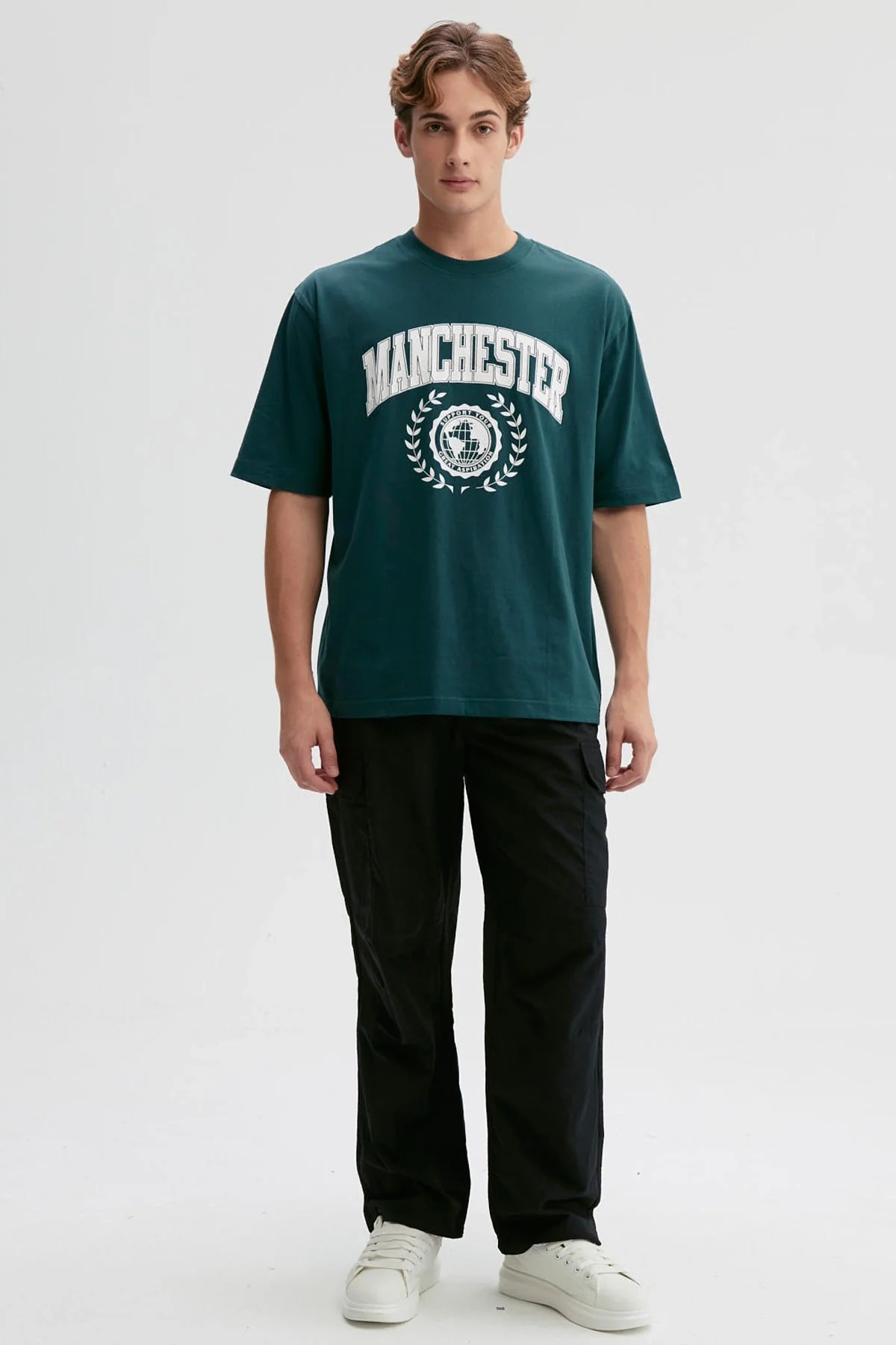 Polera Hombre Print Central Verde - Image 4