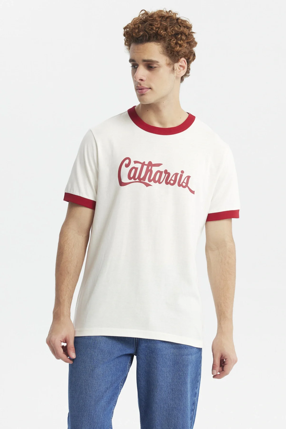 Polera Hombre Slim Crema