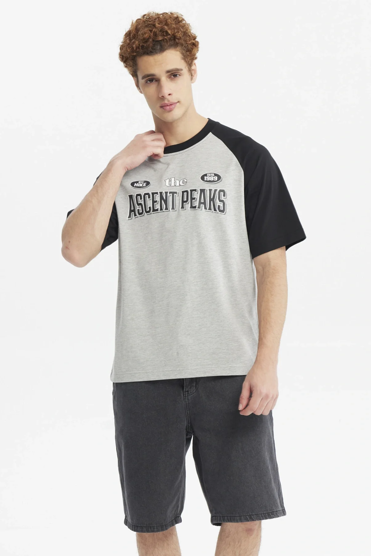 Polera Hombre Slim Gris Melange