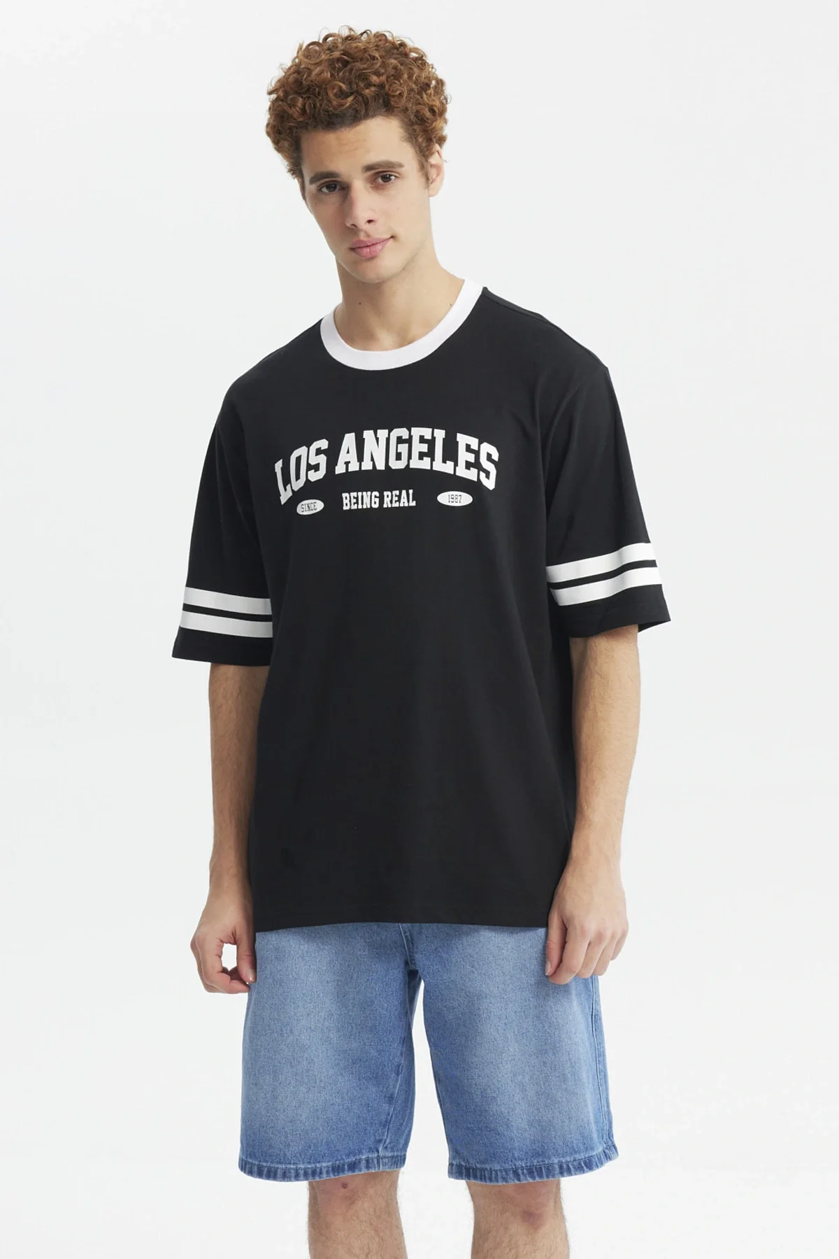 Polera Hombre Urban City Usa Negro