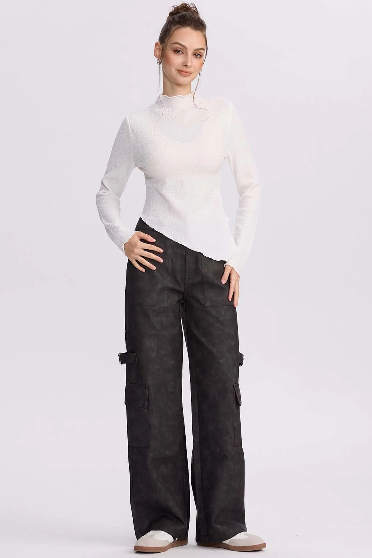 Polera Mujer Asímetrica Blanco - Image 4