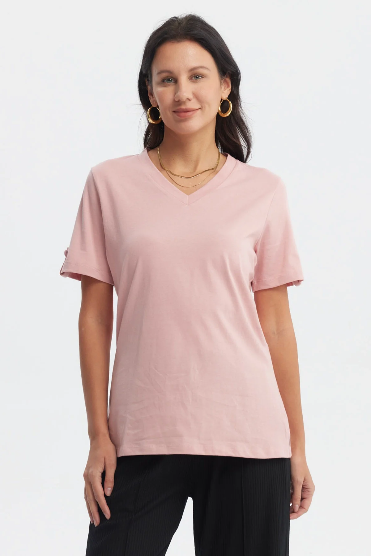 Polera Mujer Casual Palo Rosa
