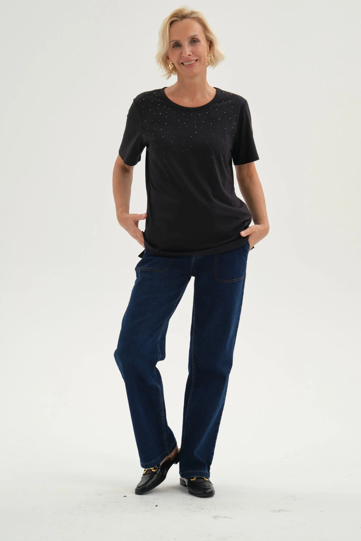 Polera Mujer Con Tachas Negro - Image 4